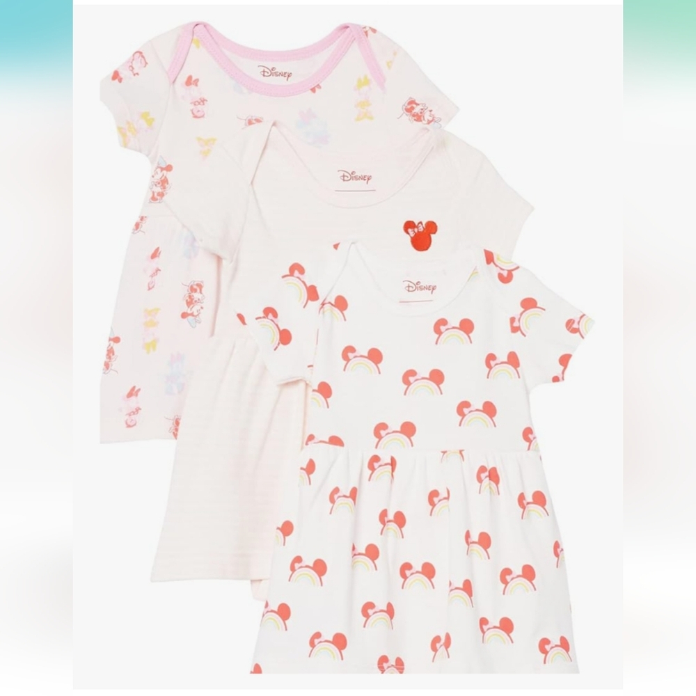 Disney Baby Girl Dress Set - Pink and White